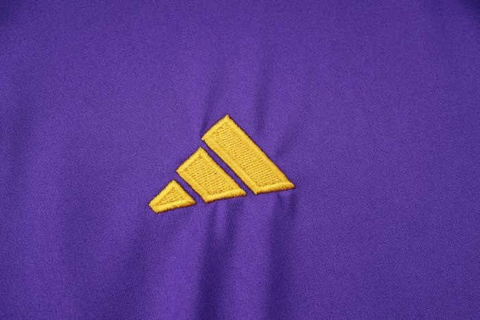 Real Madrid 23-24 Purple Short Sleeve Training Suit - 图片 6