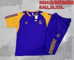Real Madrid 23-24 Purple Short Sleeve Training Suit - 图片 9