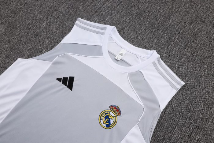 Real Madrid 25/26 Vest Grey White - 图片 6