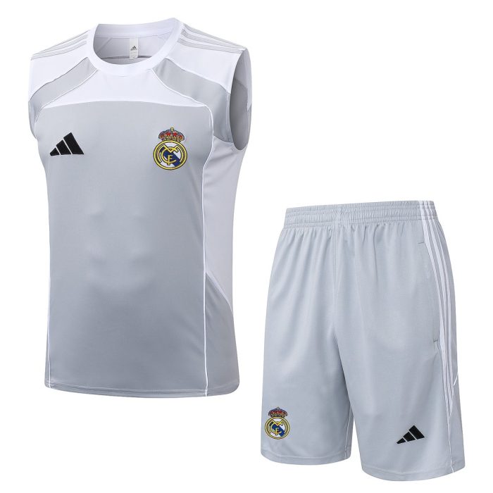 Real Madrid 25/26 Vest Grey White - 图片 8