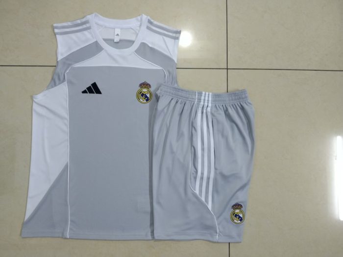Real Madrid 25/26 Vest Grey White - 图片 9