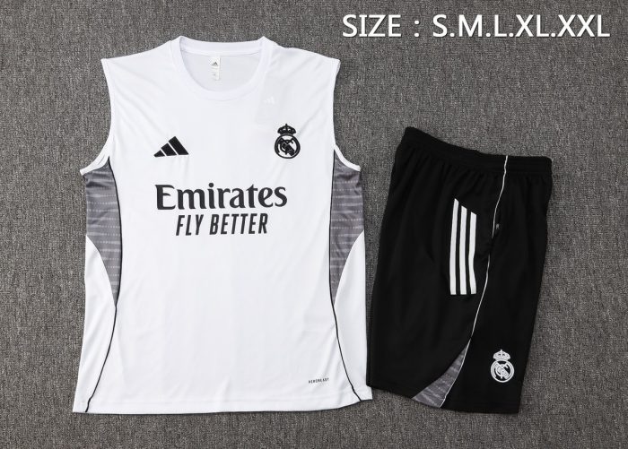 Real Madrid White Vest - 图片 2