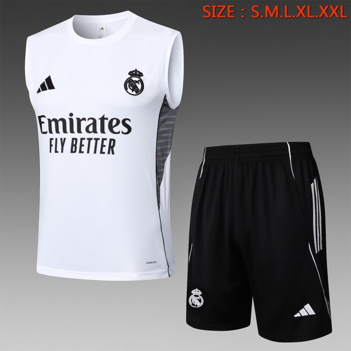 Real Madrid White Vest - 图片 8