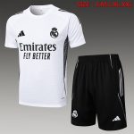 Real Madrid White Short Sleeve Training Suit