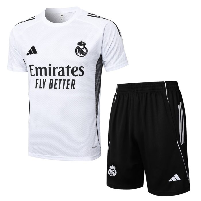 Real Madrid White Short Sleeve Training Suit - 图片 8