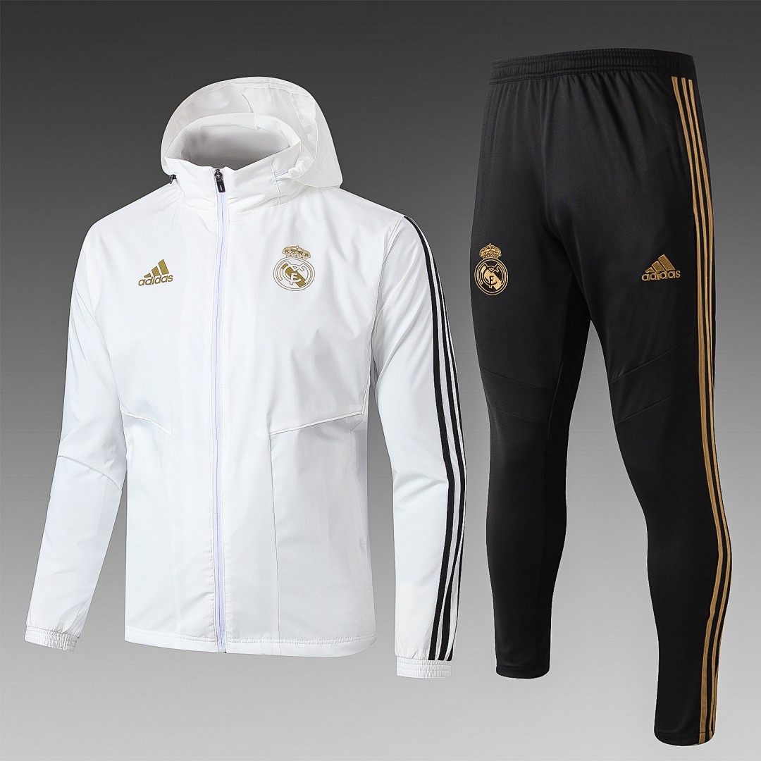 JER-5169_1 Real Madrid 19-20 White Windbreaker - 图片 1