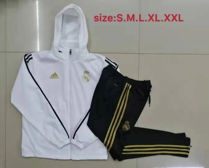 Real Madrid 19-20 White Windbreaker - 图片 9