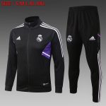 Real Madrid 22-23 Black Long Zip Jacket