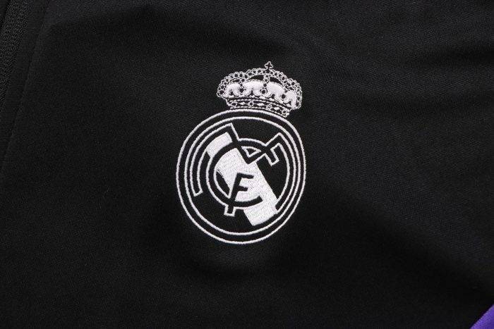 Real Madrid 22-23 Black Long Zip Jacket - 图片 6