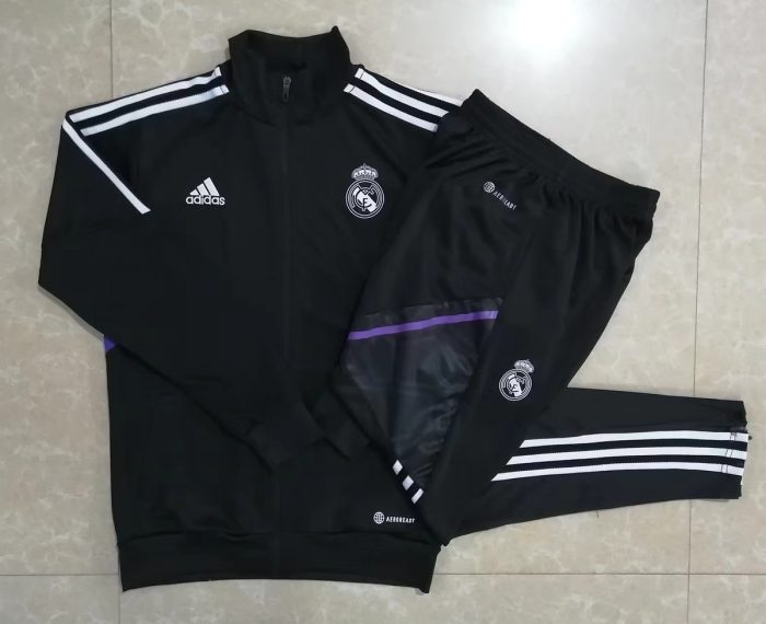 Real Madrid 22-23 Black Long Zip Jacket - 图片 9