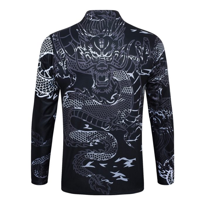 Real Madrid 23-24 Half Zip Jacket Black (Spray Ink) - 图片 7