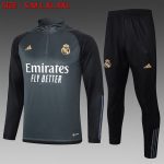 Real Madrid 23-24 Half Zip Jacket Dark Gray