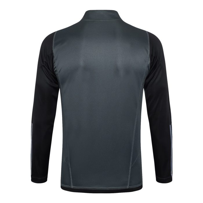 Real Madrid 23-24 Half Zip Jacket Dark Gray - 图片 8