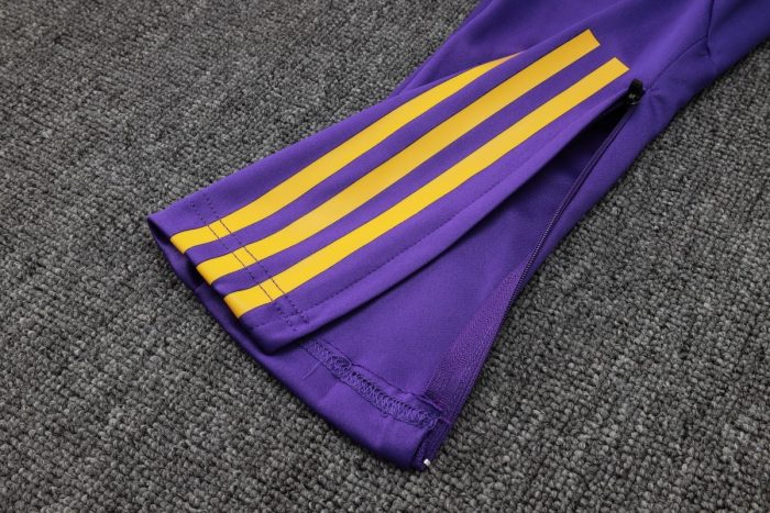 Real Madrid 23-24 Yellow Half-Zip Jacket - 图片 3