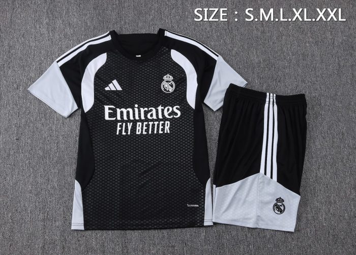 Real Madrid 26/27 Black Short Sleeve Training Shirt - 图片 2