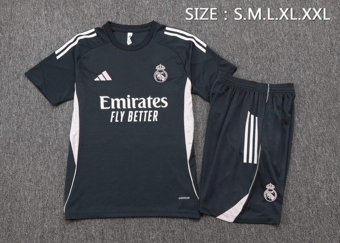 Real Madrid 25/26 Short Sleeve Training Shirt Dark Gray - 图片 2