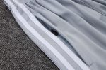 Real Madrid Grey White Short Sleeve Training Suit - 图片 3