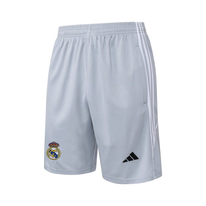 Real Madrid Grey White Short Sleeve Training Suit - 图片 7