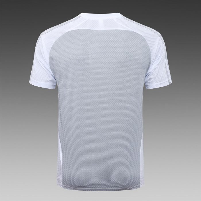 Real Madrid Grey White Short Sleeve Training Suit - 图片 8