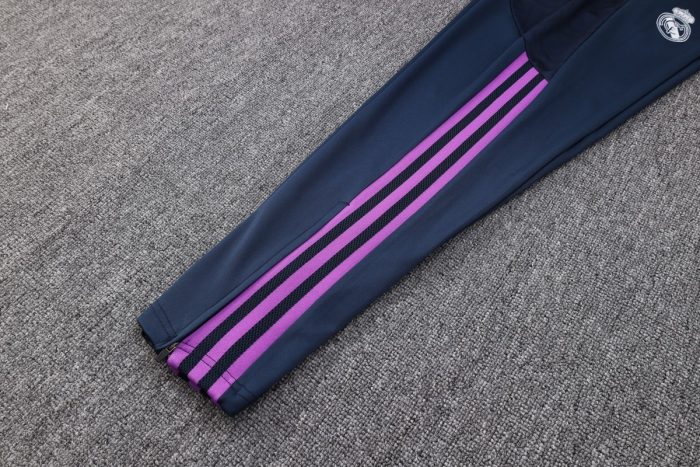 Real Madrid 22-23 Purple Half-Zip Jacket - 图片 2
