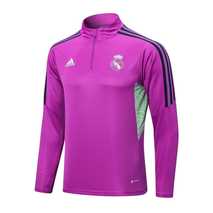 Real Madrid 22-23 Purple Half-Zip Jacket - 图片 8