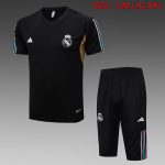 Real Madrid 23-24 Black Short Sleeve Training Suit