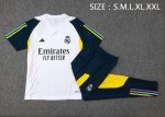 Real Madrid 23-24 White Short Sleeve Training Suit with Pants - 图片 2