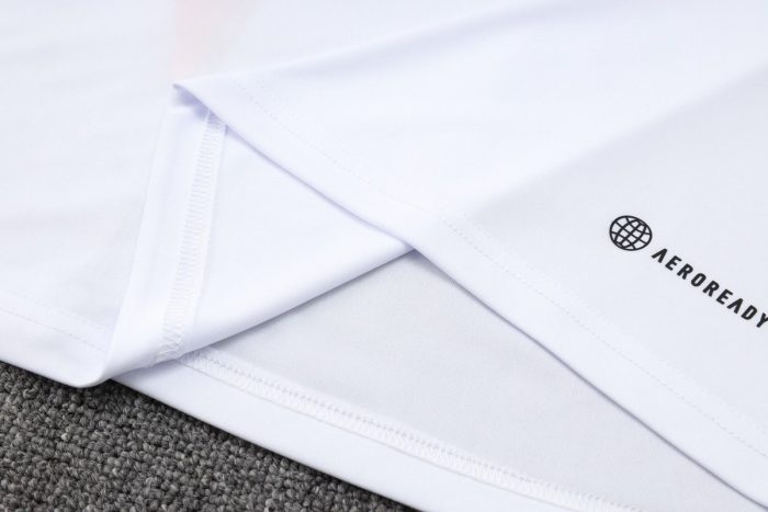Real Madrid 23-24 White Short Sleeve Training Suit with Pants - 图片 4