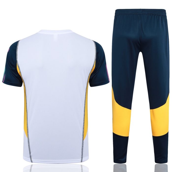 Real Madrid 23-24 White Short Sleeve Training Suit with Pants - 图片 7