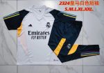 Real Madrid 23-24 White Short Sleeve Training Suit with Pants - 图片 9