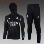 Real Madrid 23-24 Black Half-Zip Jacket