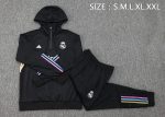 Real Madrid 23-24 Black Half-Zip Jacket - 图片 2