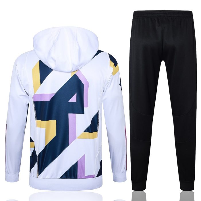Real Madrid 23-24 Half-Zip Hoodie White Spray Print - 图片 7