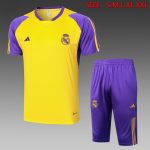 Real Madrid 23-24 Yellow Short Sleeve Training Suit