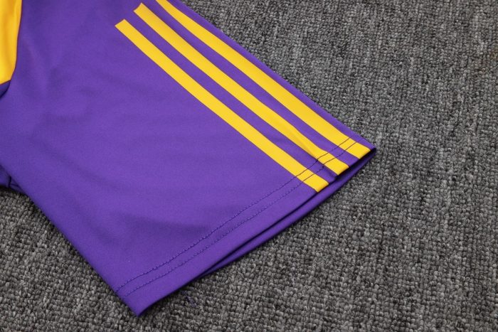 Real Madrid 23-24 Yellow Short Sleeve Training Suit - 图片 5