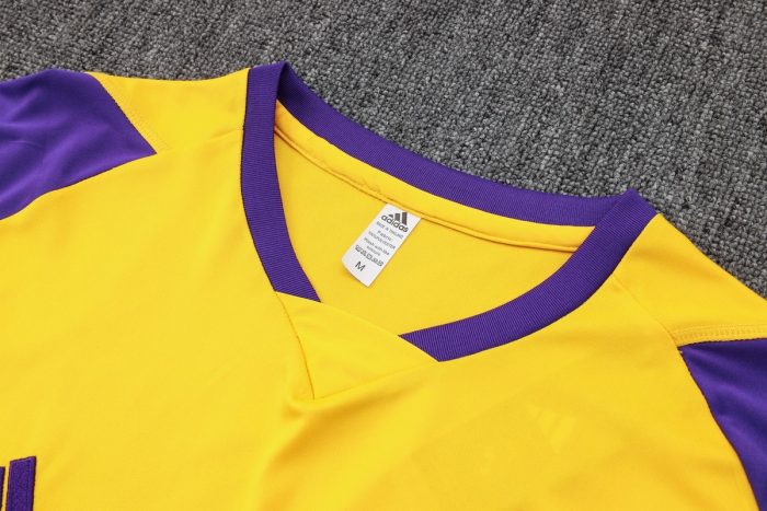 Real Madrid 23-24 Yellow Short Sleeve Training Suit - 图片 6