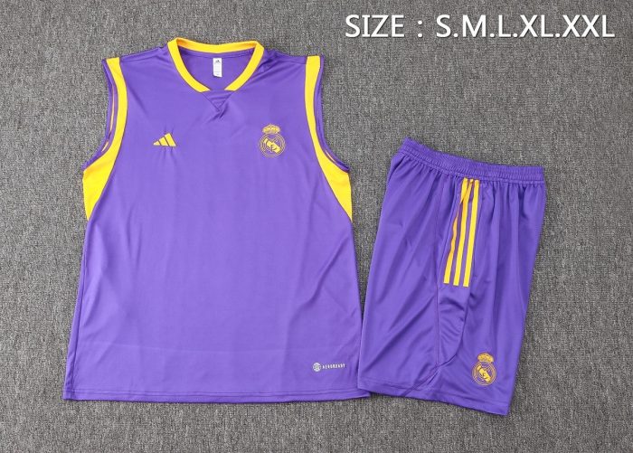 Real Madrid 23-24 Purple Vest - 图片 2