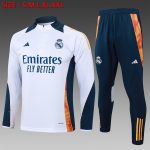 Real Madrid 24-25 White Half-Zip Jacket