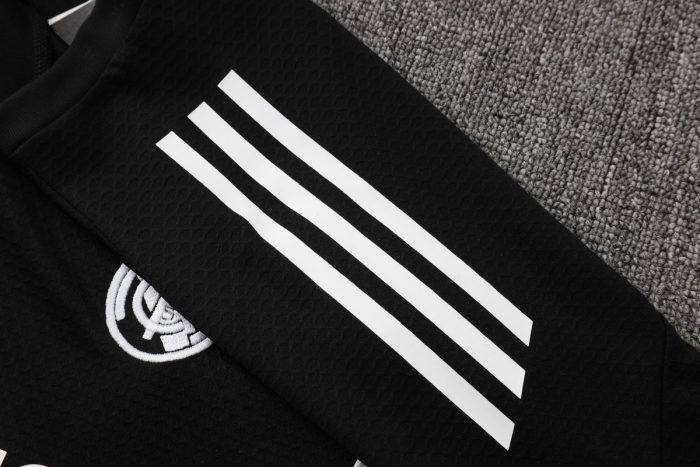 Real Madrid Black Short Sleeve Training Suit - 图片 6