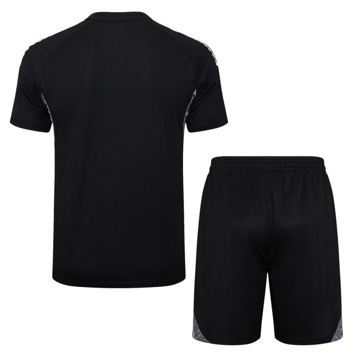 Real Madrid Black Short Sleeve Training Suit - 图片 7