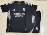 Real Madrid Black Short Sleeve Training Suit - 图片 9