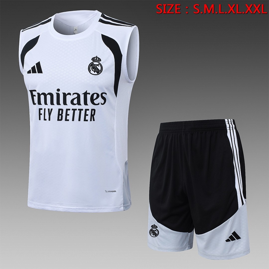JER-5211_1 Real Madrid White Vest - 图片 1