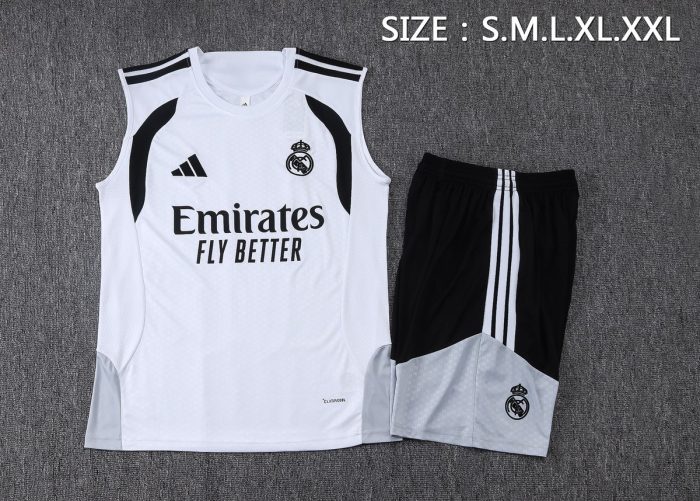 Real Madrid White Vest - 图片 2