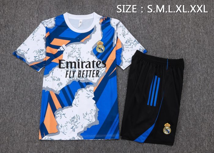 Real Madrid Camo Splatter Short Sleeve Training Shirt - 图片 2