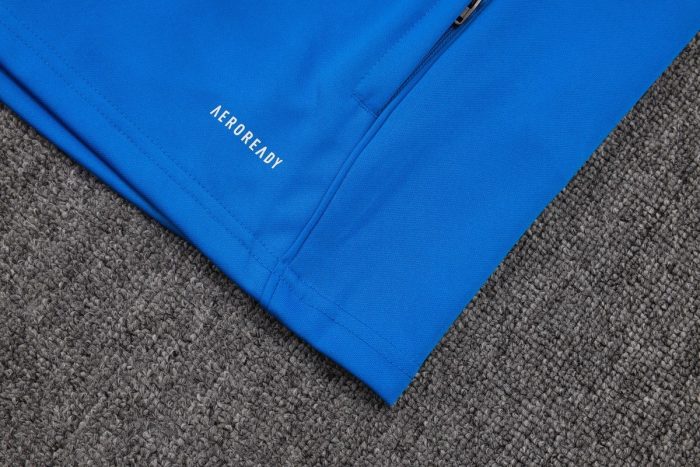 Real Madrid 2526 Long Zipper Jacket Lake Blue (White Trim) - 图片 4