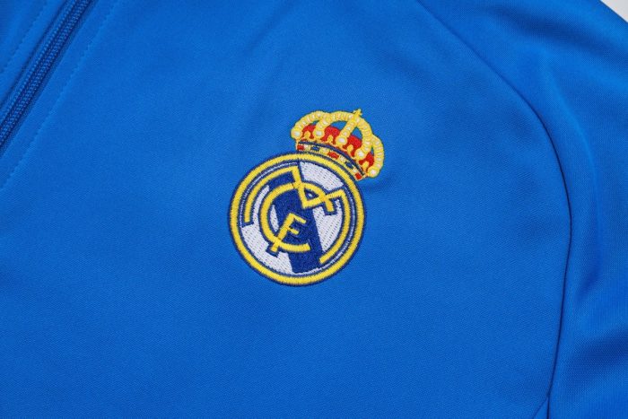 Real Madrid 2526 Long Zipper Jacket Lake Blue (White Trim) - 图片 6