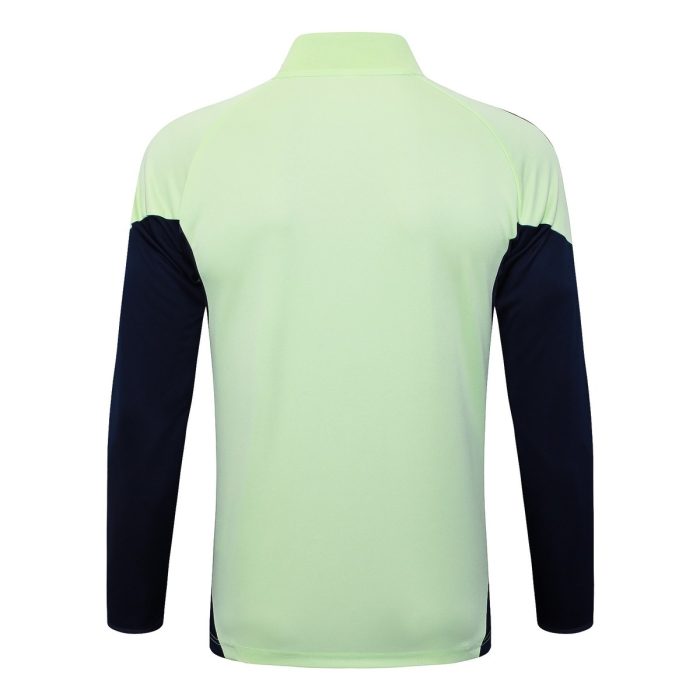 Real Madrid Light Green Long Zipper Jacket - 图片 8