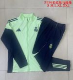 Real Madrid Light Green Long Zipper Jacket - 图片 9