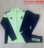 Real Madrid Light Green Kids Long Zipper Jacket - 图片 3