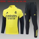 Real Madrid Yellow Kids Semi-Zip Jacket - 图片 2